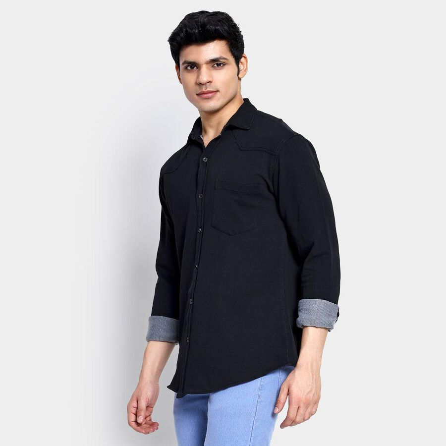 Men's Casual Shirt , Black, large image number null